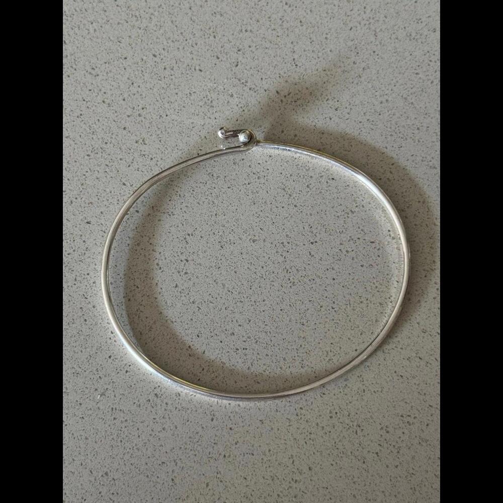 James Avery 925 Hook And Eye Bangle Charm Bracelet